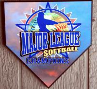 Concept plaque for local softball league.